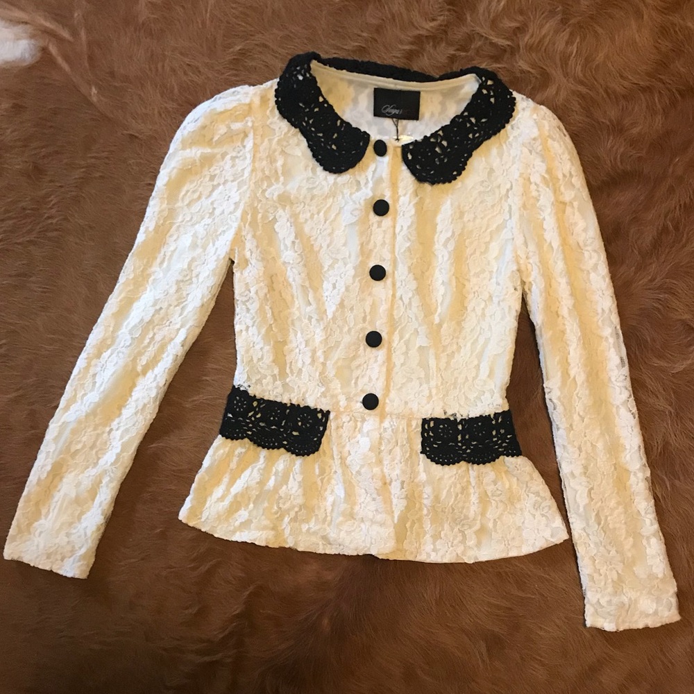 Cream lace jacket
